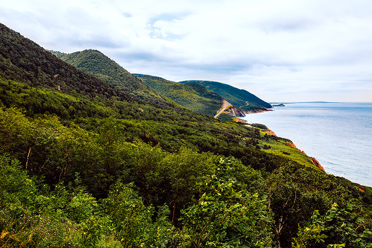 Cabot Trail view in Cape Breton, NS