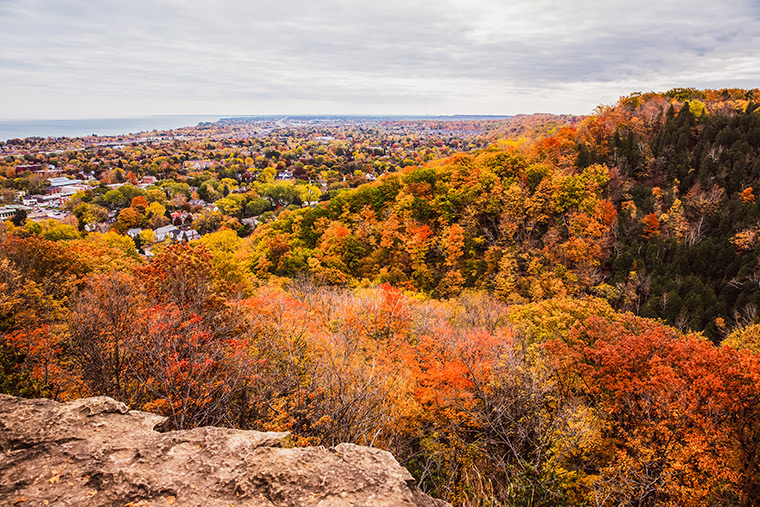Autumn view over Grimsby, ON